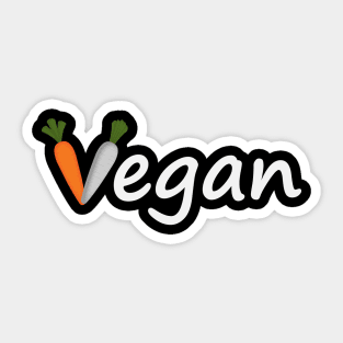 Vegan artistic typography design Sticker